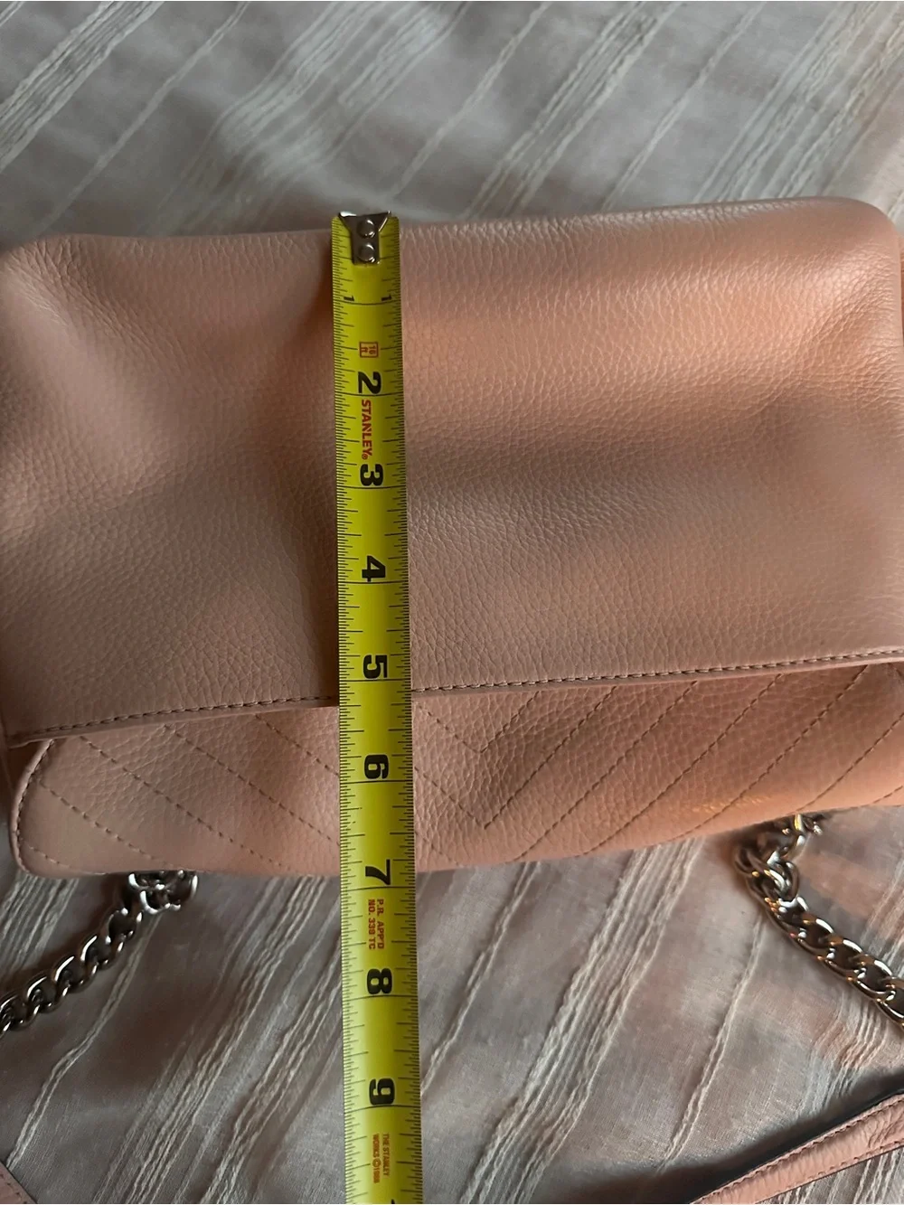 Karl Lagerfeld Paris Charlotte Quilted Chevron Shoulder Bag in Blush Pink